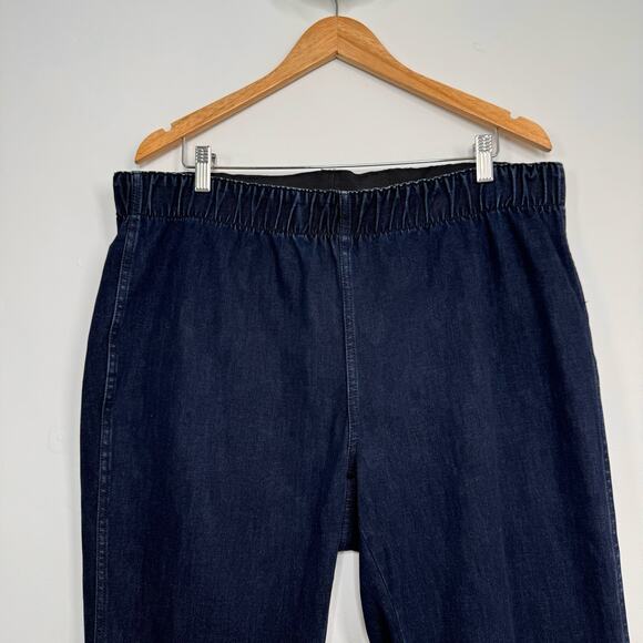 Soft Surroundings Pull On Elastic Waist Jeans Blue Bootcut Denim Casual Size 1X - Picture 2 of 7